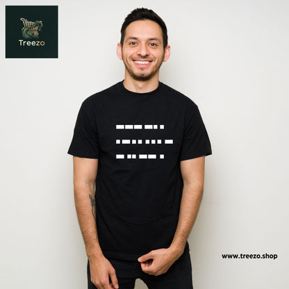 "ONE LAST TIME" Morse Code MS Dhoni Tribute Cotton Printed T-Shirt