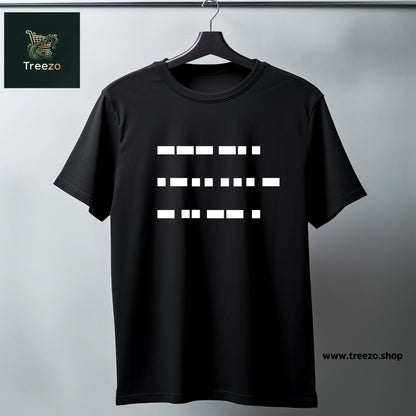 "ONE LAST TIME" Morse Code MS Dhoni Tribute Cotton Printed T-Shirt