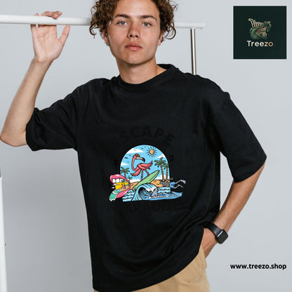 Escape Paradise T-Shirt – 100% Cotton, Premium Printed T-Shirt