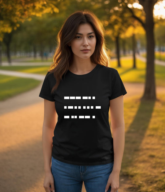 "ONE LAST TIME" Morse Code MS Dhoni Tribute Cotton Printed Women T-Shirt